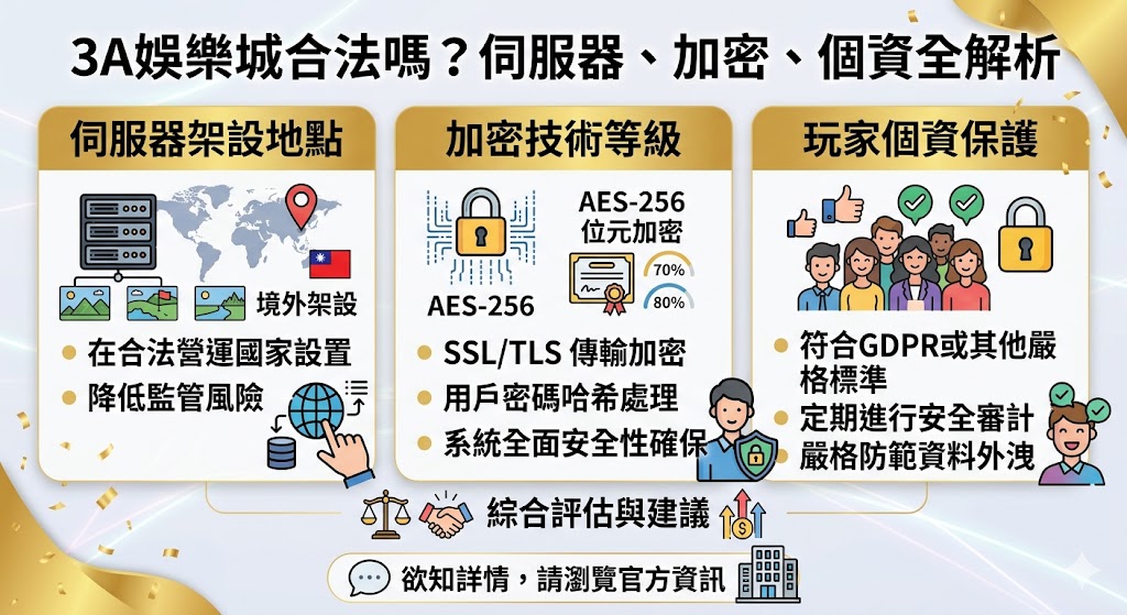 3a娛樂城合法嗎？解析伺服器架設地點、加密技術與玩家個資保護層級