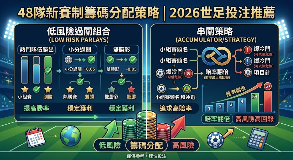 2026世足投注推薦:低風險過關組合與串關策略 2026世足投注推薦:低風險過關組合與串關策略